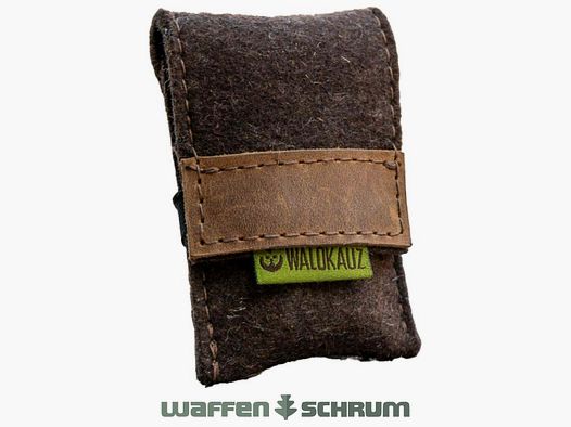 Waldkauz Batterieetui Saftladen S Wollfilz, braun