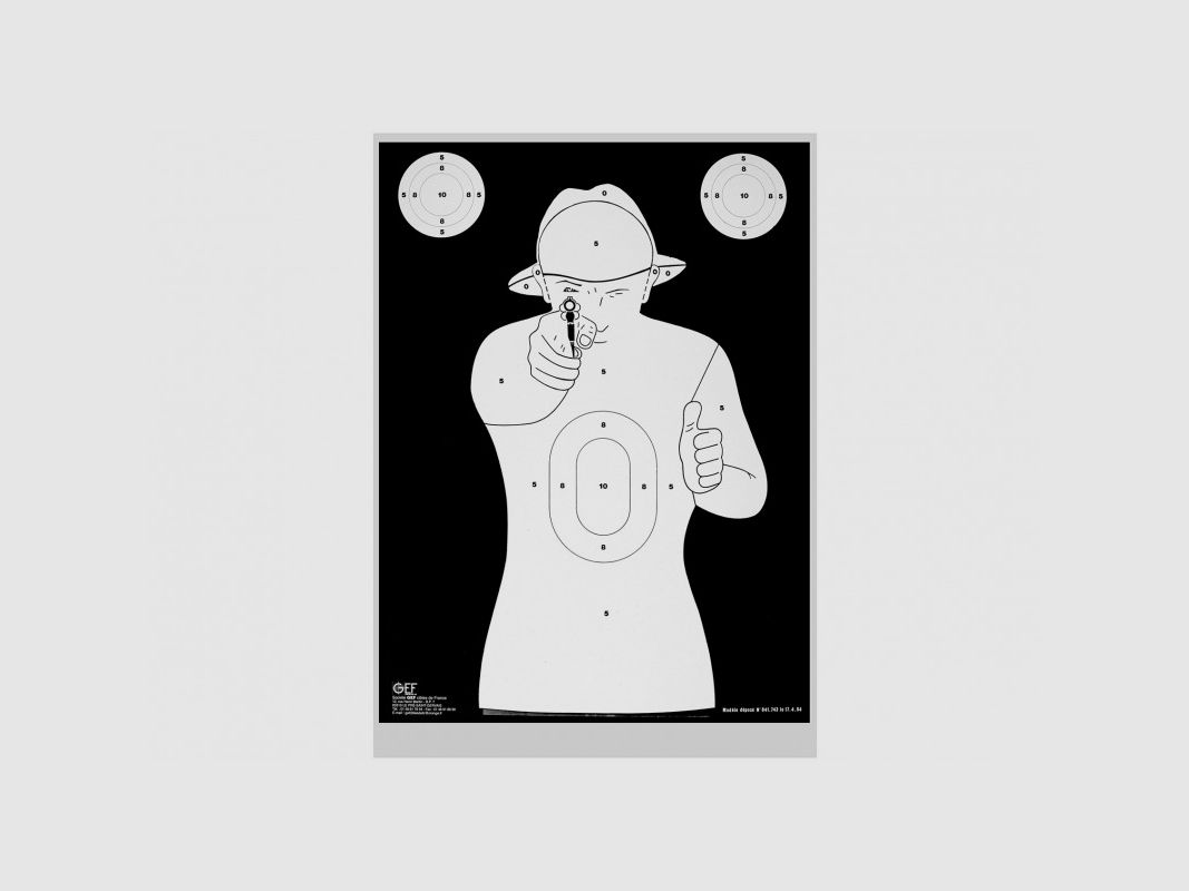 200 PAPIERZIELSCHEIBEN RSN2 SILHOUETTE WEISS