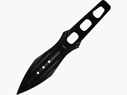 Coltello da lancio rivestito in nero con fodero in nylon