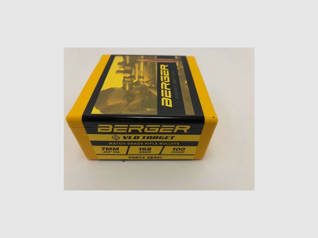 BERGER GESCHOSSE C 7MM GR168 VLD TARGET
