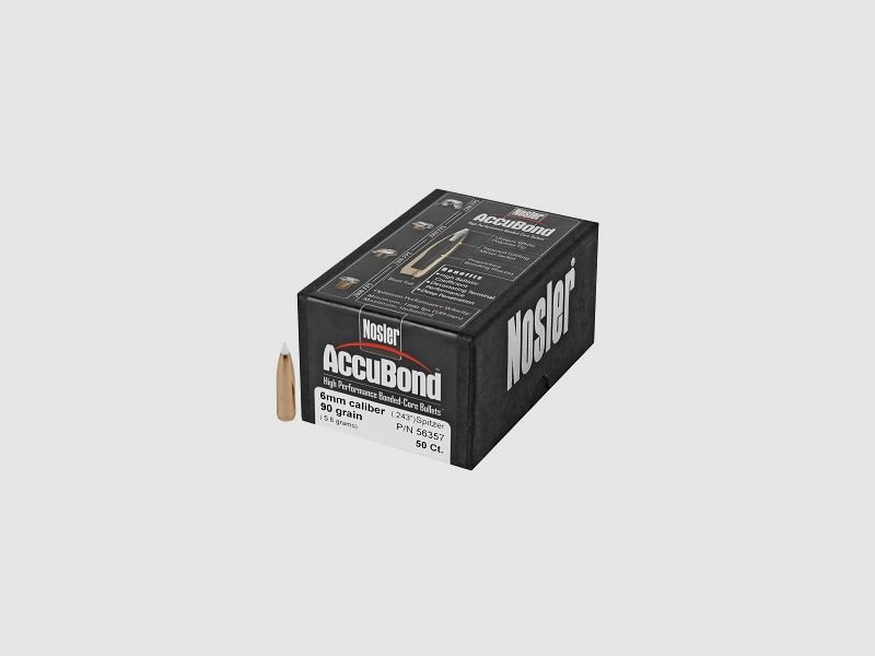 Nosler Accubond Spitzer cal. 6 mm 90 gr