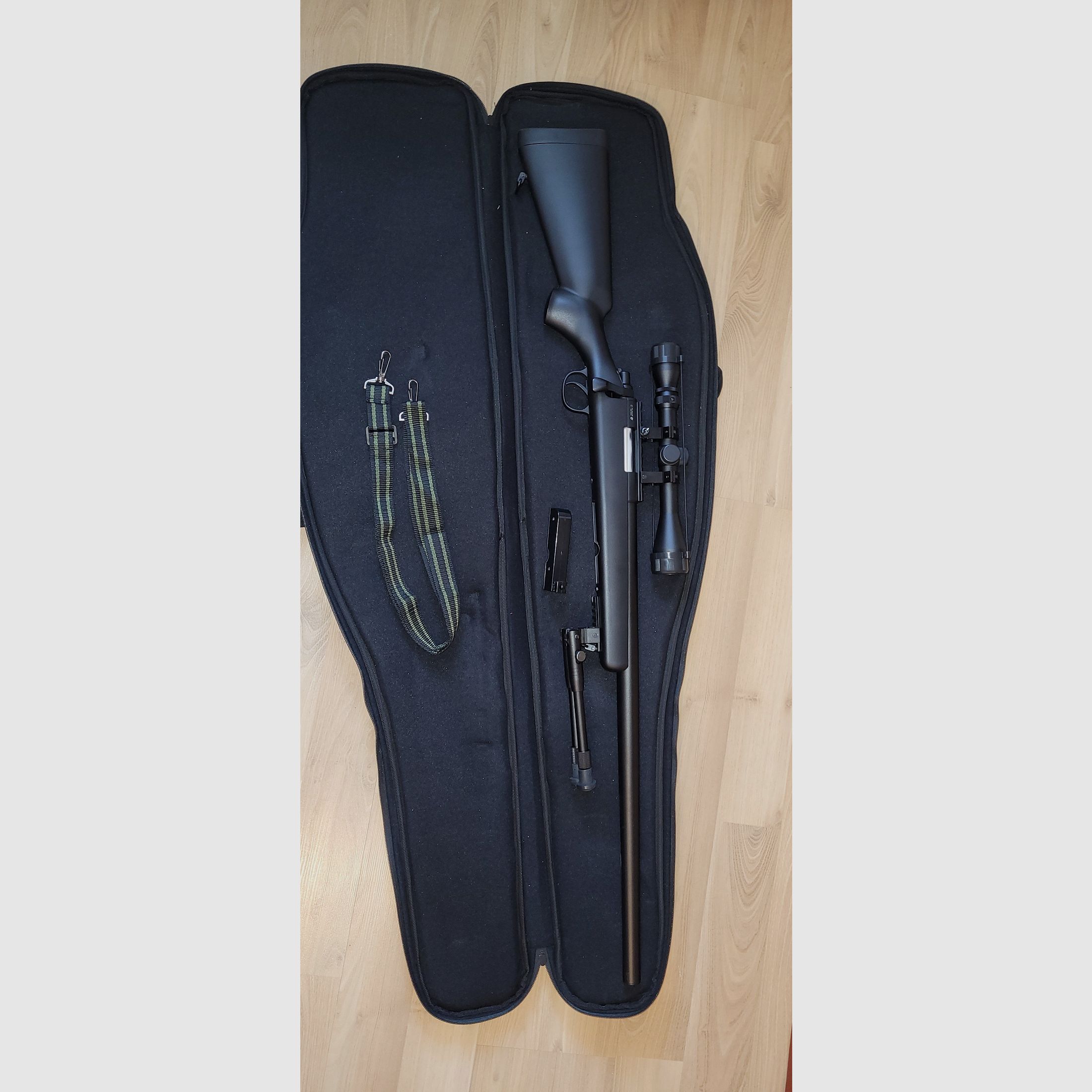 Well M700 sniper rifle incl. bipod / scope Springer 6mm BB black