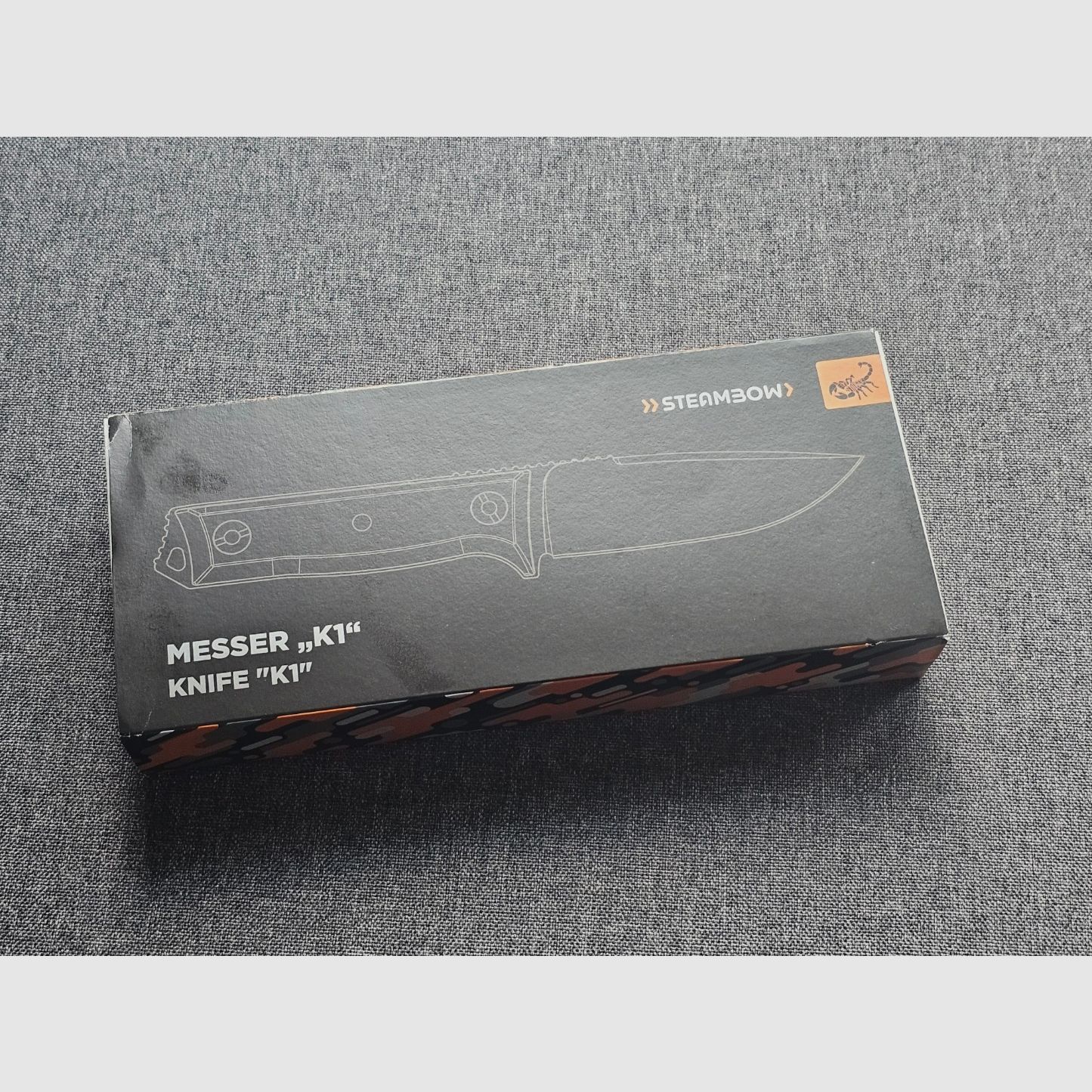 Steambow AR Series Messer K1 inkl. Zubehör NEU + Griffschalen-Set