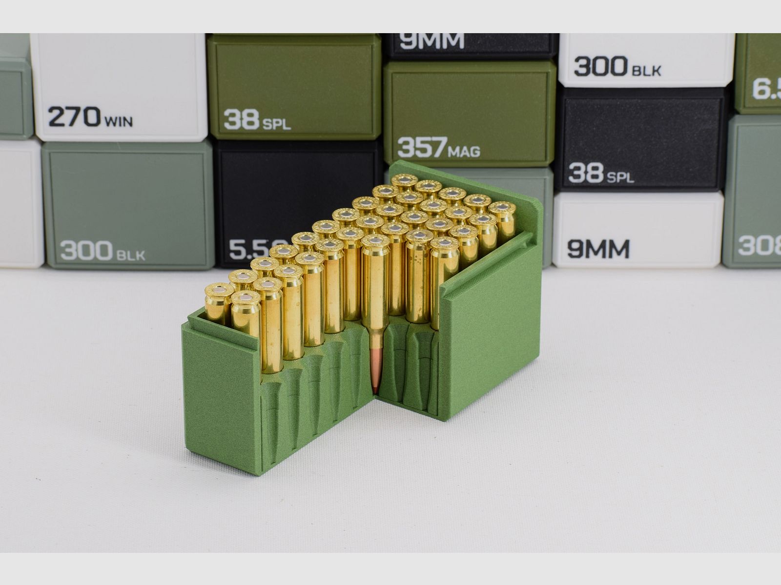 Scatola per munizioni per 9 mm, .45 ACP e altro – Conservazione precisa, immagine 5 di 5
