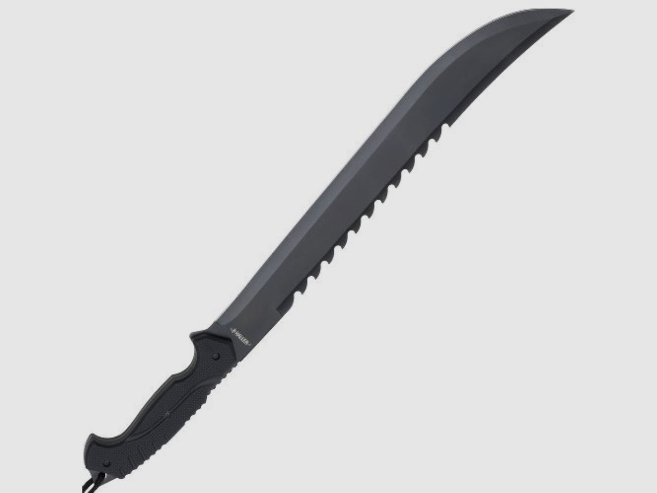 Machete with serrated integral blade