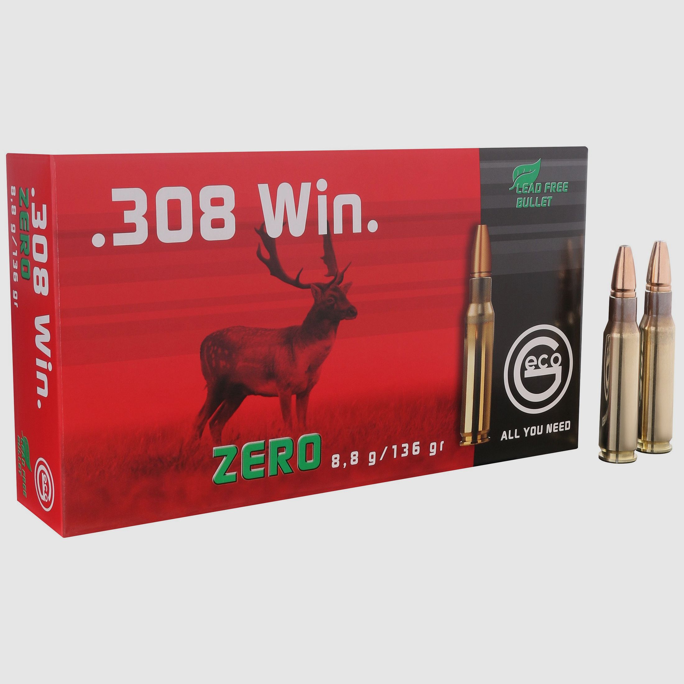 Geco rifle cartridges Zero .308 Win. 136 grains