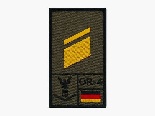 Café Viereck Café Viereck Rank Patch Stabskorporal Marine links oliv