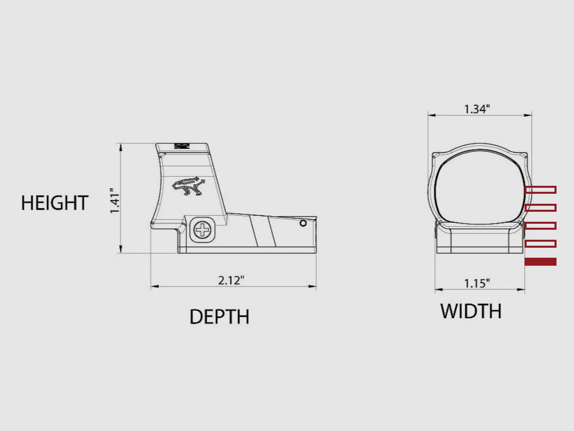 Canik Mecanik MO3 Competition Reflex Sight 6 MOA Point Rouge