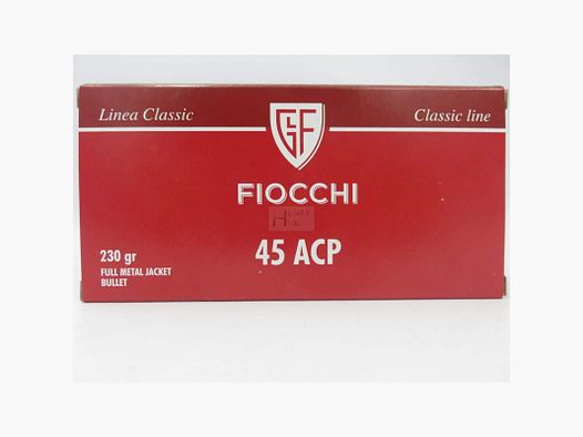FIOCCHI 45ACP 230GR FMJ X50