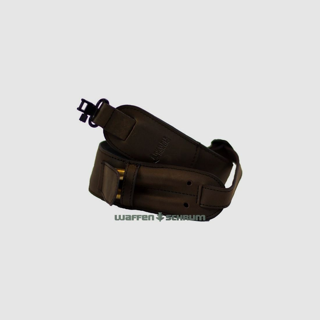 Mjoelner Sangle de Fusil de Chasse Cuir/Neoprene - marron - avec attache US amovible