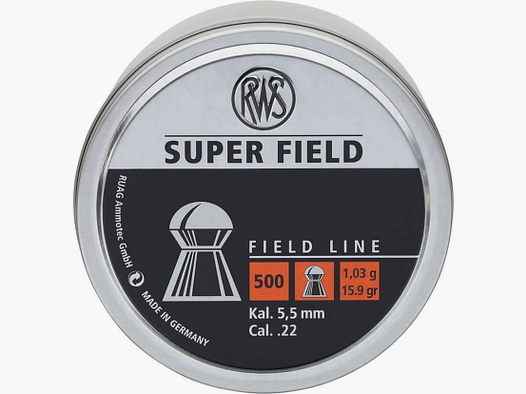 RWS S-FIELD Diabolo 5,5 mm Ø5,52 1,03 g 500 unidades
