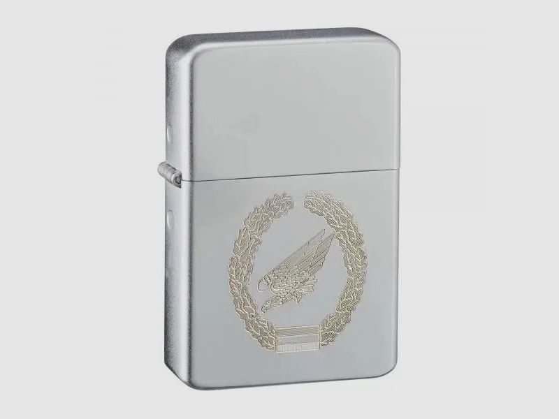 Unbekannt Feuerzeug Z-Plus Gas mit Gravur Fallschirmjäger