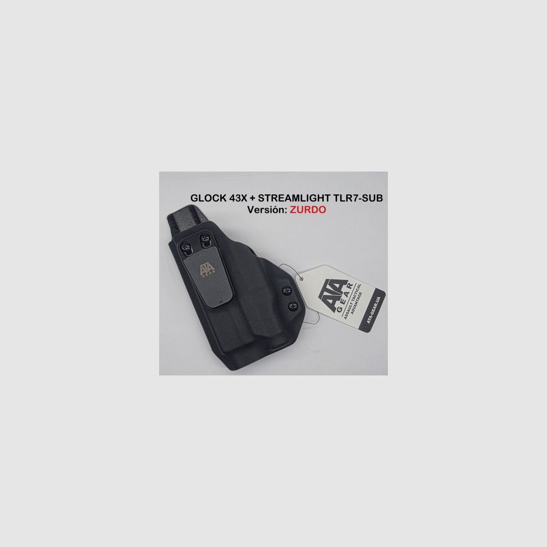 ATA FANTOM V3 GLOCK 43X STREAMLIGHT TLR7-SUB IWB INSIDE LEFT-HANDED, image 1 of 3