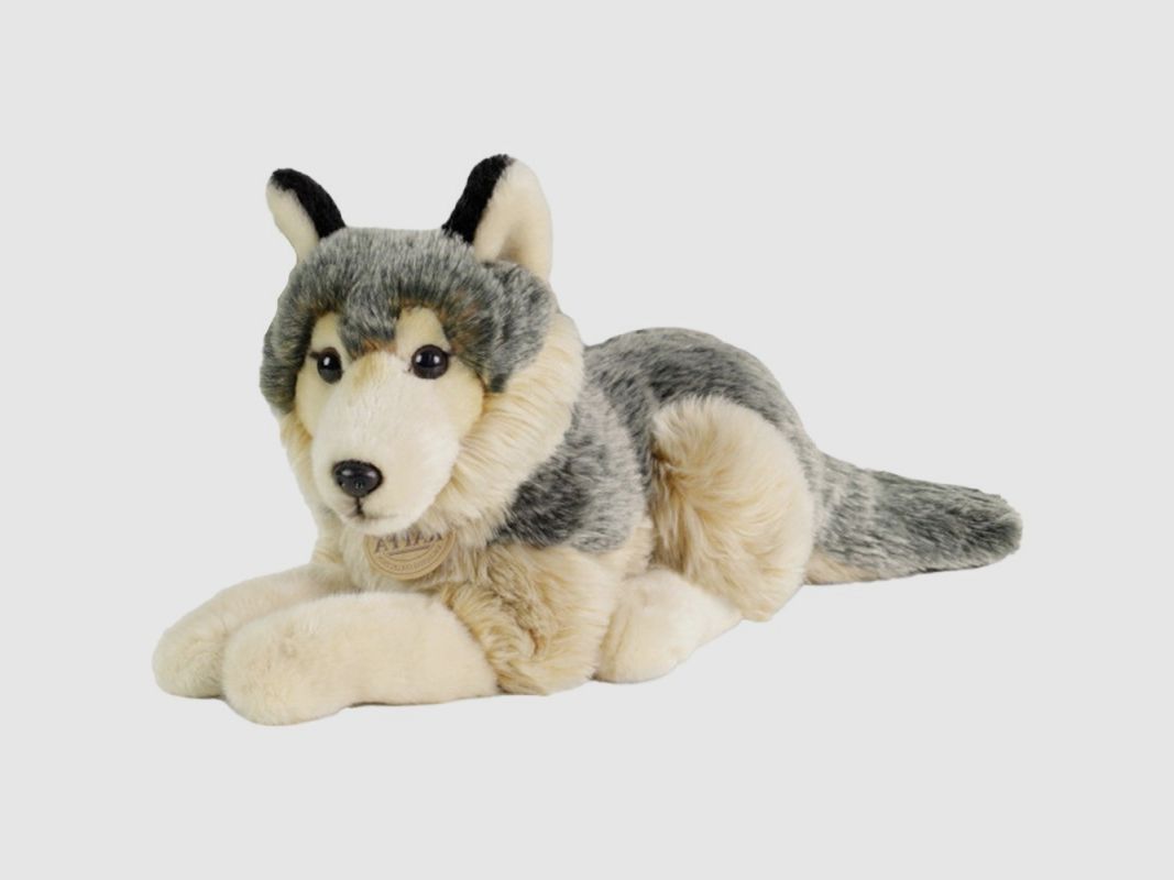 RAPPA Wolf liegendes Plüschtier 30 cm