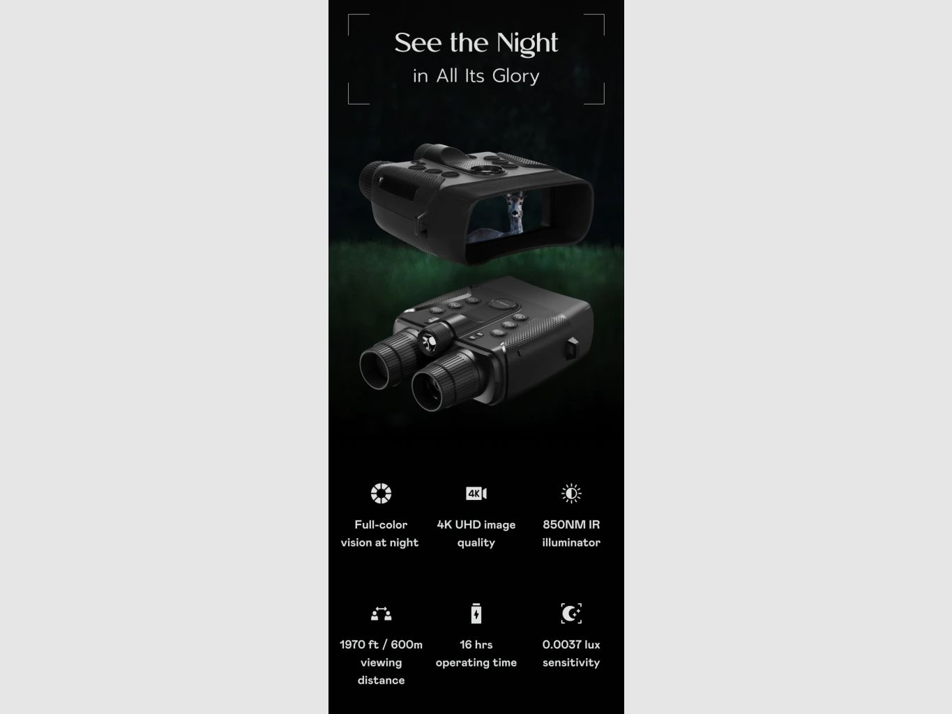 Yashica Vision IR night vision binocular device