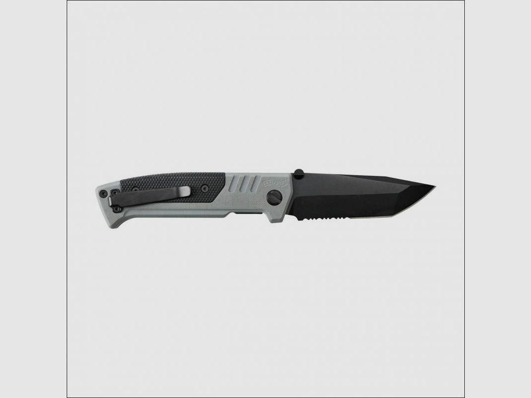 Walther PDP tanto knife, gray-black with serrations, image 2 of 7