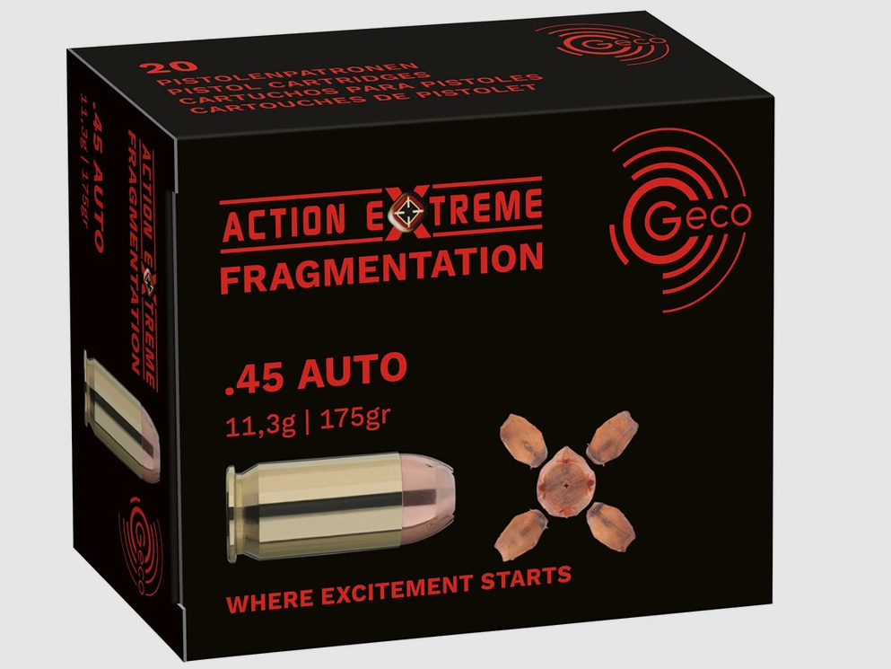 .45 ACP Action Extreme Fragmentation 11,3g/175grs. Geco