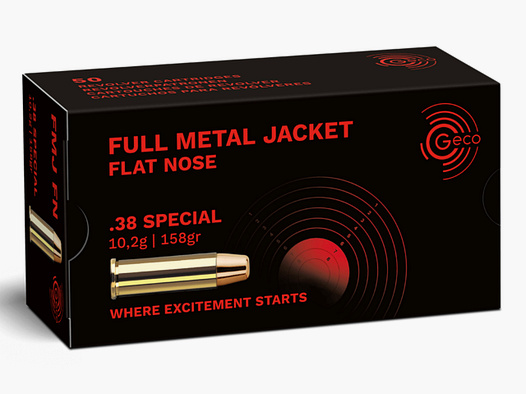 Geco 2317716 .38 Special FMJ FN 10,2 g 158gr Revolvermunition