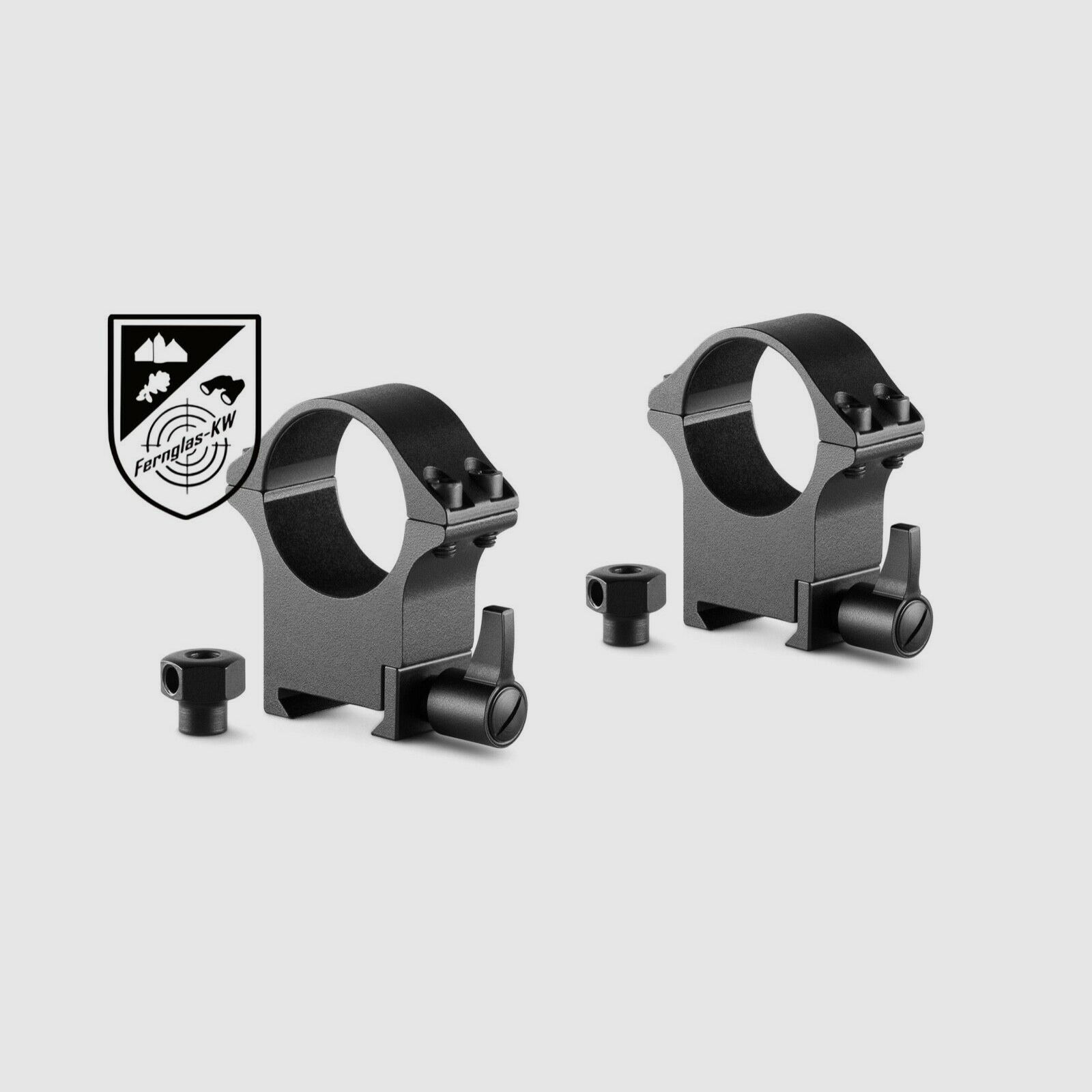 HAWKE 23107 Professional Steel Ring Mounts Weaver High 30mm Height 54mm Quick Release