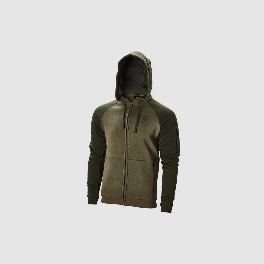 SWEATSHIRT BROWNING ZIP ZWEI FARBTÖNE GRÜN