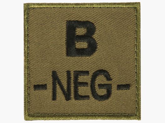 A10 Equipment Blood group patch Blood group B neg