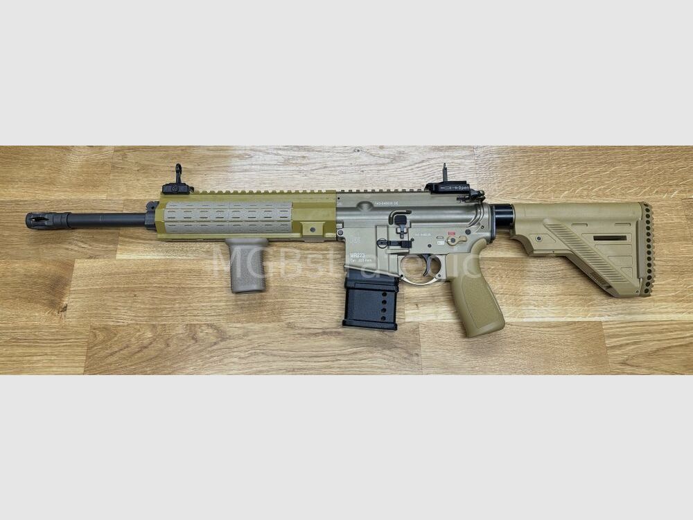 sportlich zugelassen! H&K MR223 A3 14,5" Lauf - SPORT - sandfarben halbautom. Büchse .223Rem - Heckler & Koch - viel Zubehör in BKA Beurteilung zugelassen! zivile Version H&K 416 G95