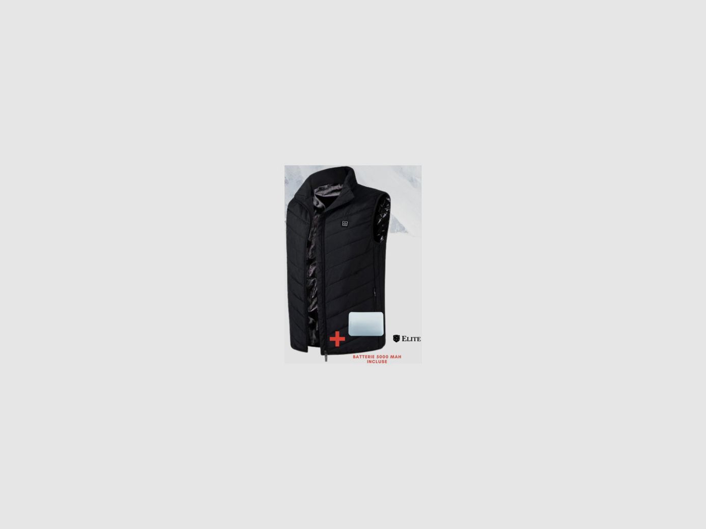 Gilet chauffant élite JF Noir T. M