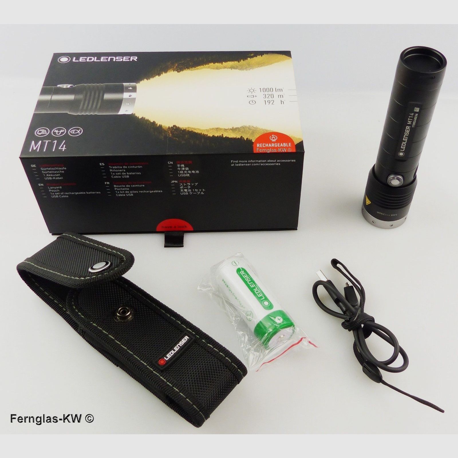Ledlenser 500844 Geschenk Box LED Akku Taschenlampe MT14 Leuchtkraft 1000 Lumen