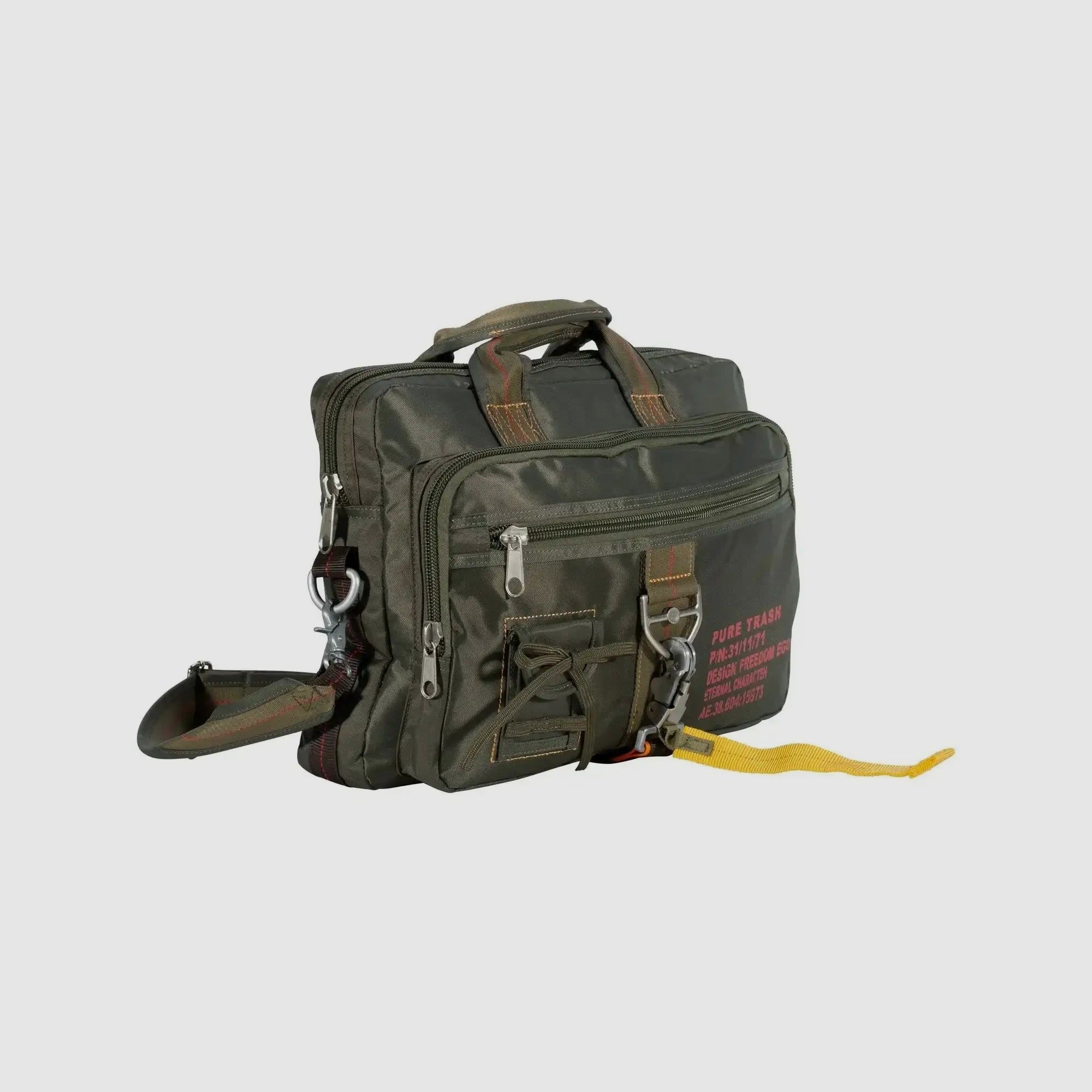 Pure Trash Pure Trash Handtasche Karabiner groß oliv