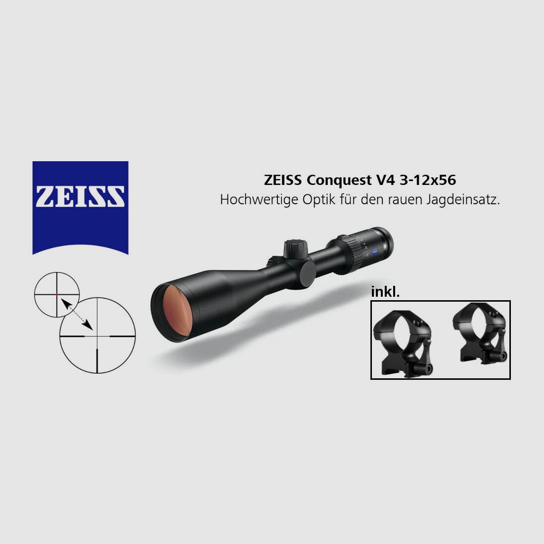 Brenner Komplettpaket: BR20 B&H Prohunter Flex Lochschaft mit Zeiss V4 fertig montiert