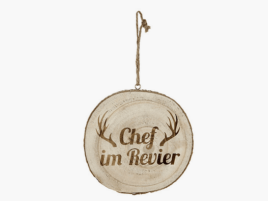 Guild wooden tree slice with saying