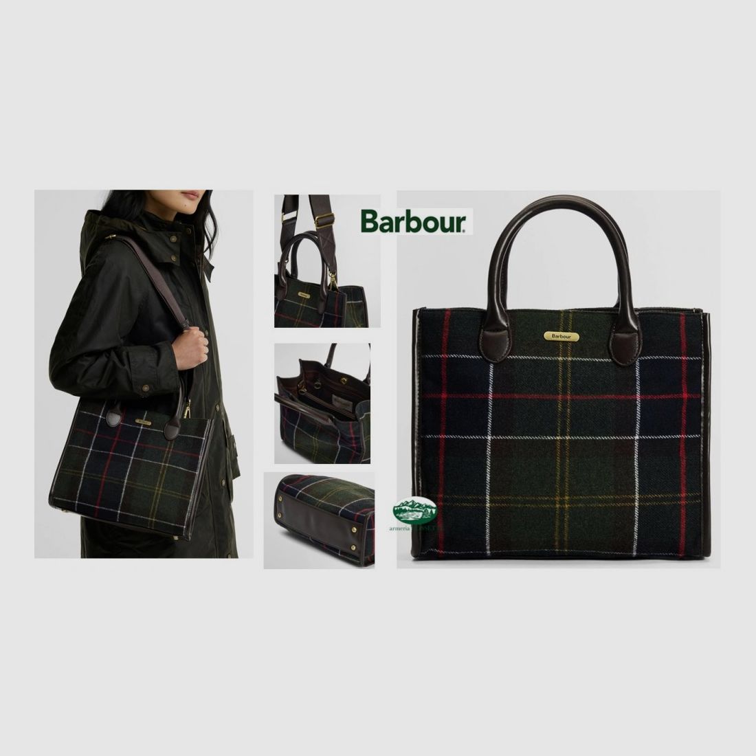 BARBOUR Tote Bag Barrhill im Tartan für Damen