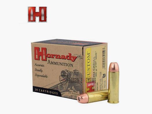 20 Munitions HORNADY Custom Pistol 454 Casull 300 Gr Xtp