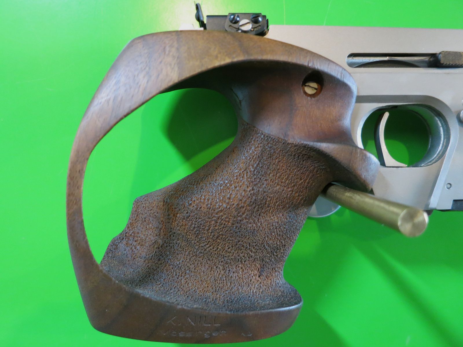 Sport-Pistole Walther OSP Kaliber .22lr, NILL Sport-Griff, .22 Short, Nickel-Version    #79-