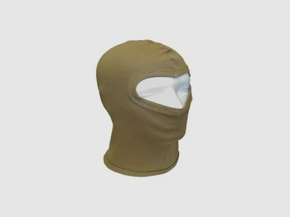 Masque de tempête / Balaclava - 1 trou - fin - coton - Coyote (beige)