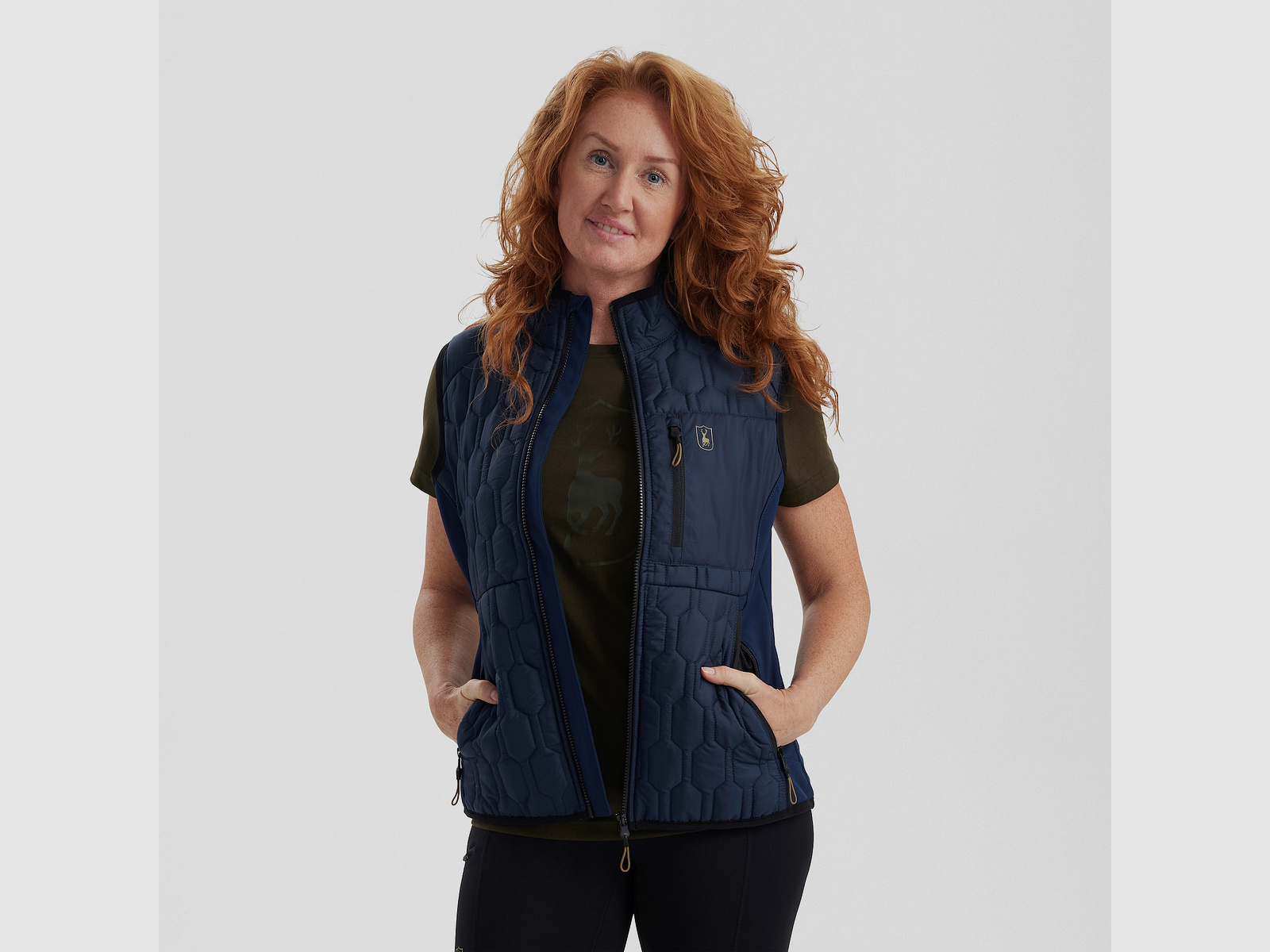 Deerhunter Lady Mossdale Chaleco Acolchado Dress Blues 46