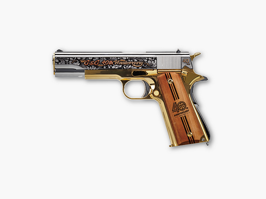 GPM1911 40th Anniversary Warhorse Edition Gas Blow Back Pistol – Gold / Silver -F- | G&G
