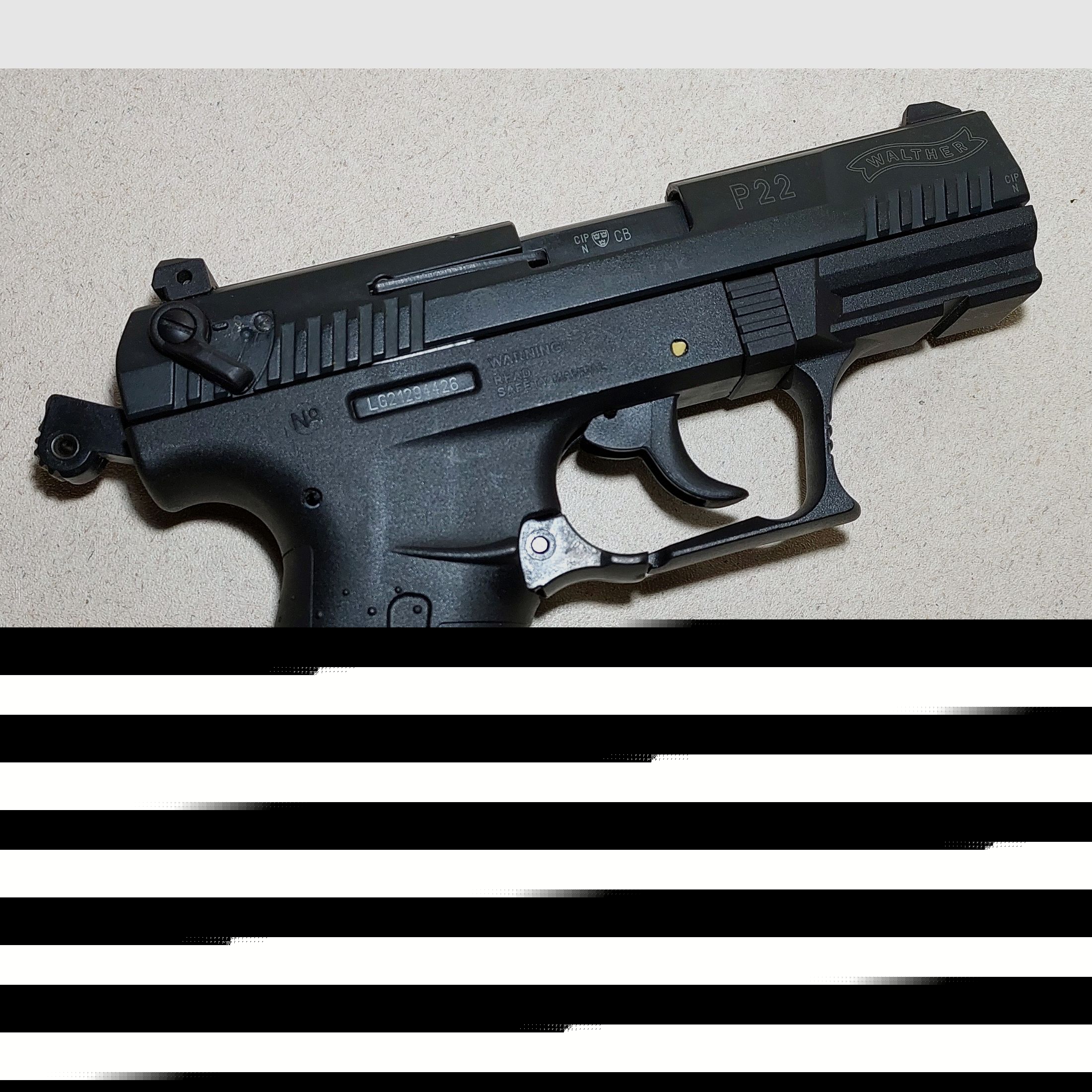 Walther P22 Schreckschuss Pistole 9mm P.A.K. schwarz (PTB 778)