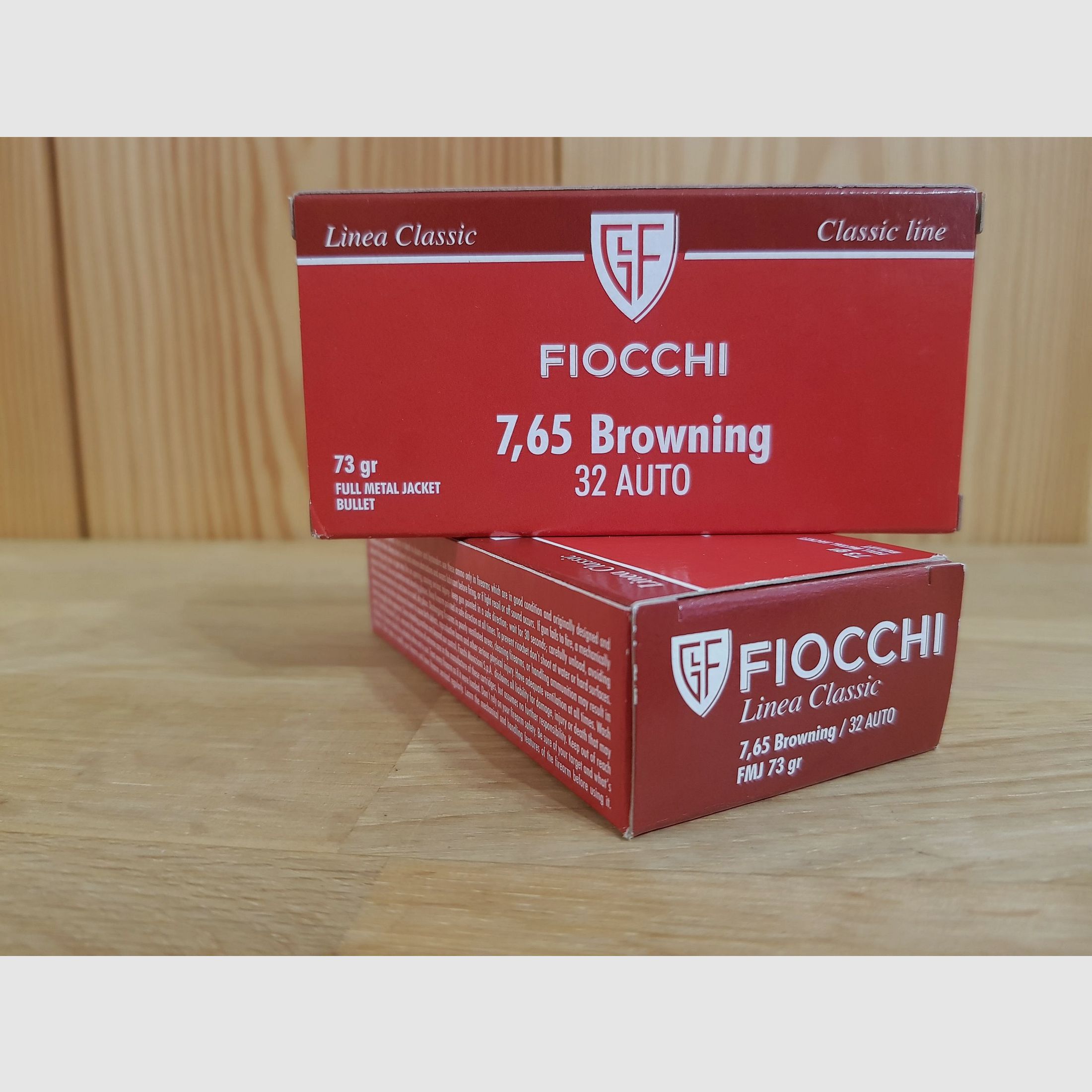 FIOCCHI MUNITION FÜR PISTOLE Kal. 7,65 BROWNING 32 AUTO FMJ