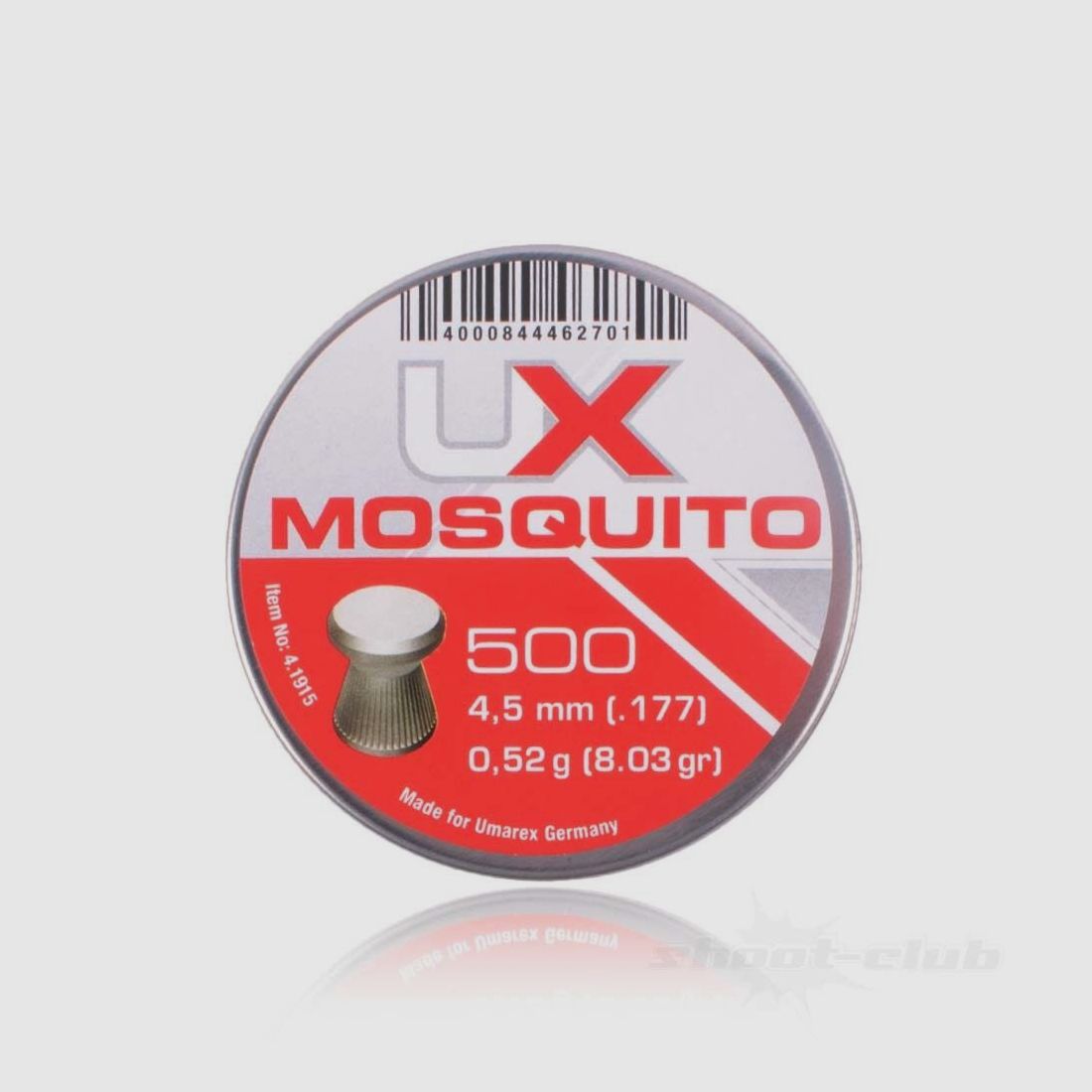 UX Mosquito Flachkopf Diabolos 4,5mm / 0,52 g / 500 Stk, Bild 1 von 2