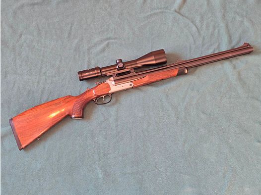 Blaser D99 Duo mit Blaser Sattelmontage und Zeiss Varipoint 3-12 ×56 Leuchtabsehen