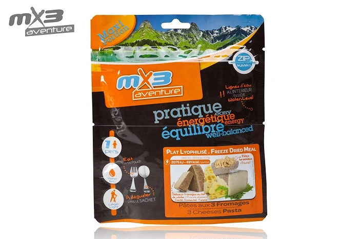 Freeze-dried food MX3 Aventure – 3-cheese pasta – Comté, Tomme, Emmental