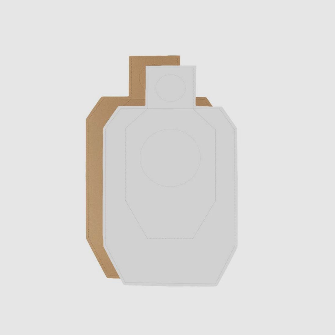 IDPA Cardboard Targets TAN/WHITE – 100 pcs./pack, image 2 of 3