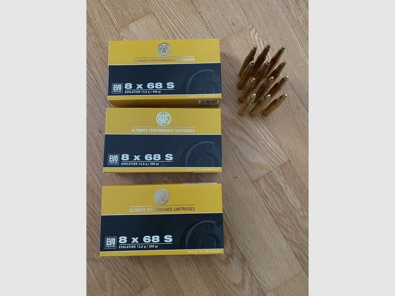 Munition RWS 8x68s RWS Evolution (EVO) 13,0g (72 Patronen)