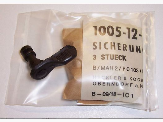 Safety, safety lever for metal grip, NEW for G3 H&K Heckler and Koch GmbH Oberndorf a.N.