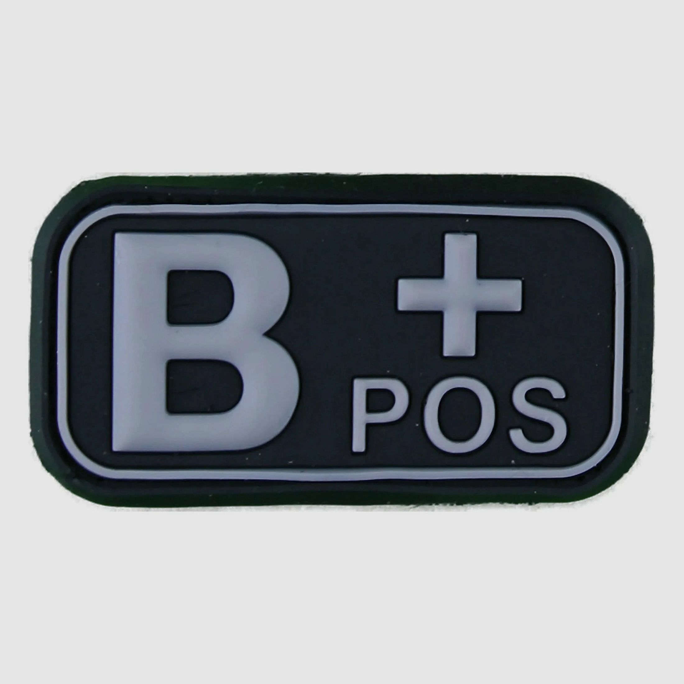 Fritzsch 3D Blutgruppenpatch B Pos schwarz-weiß
