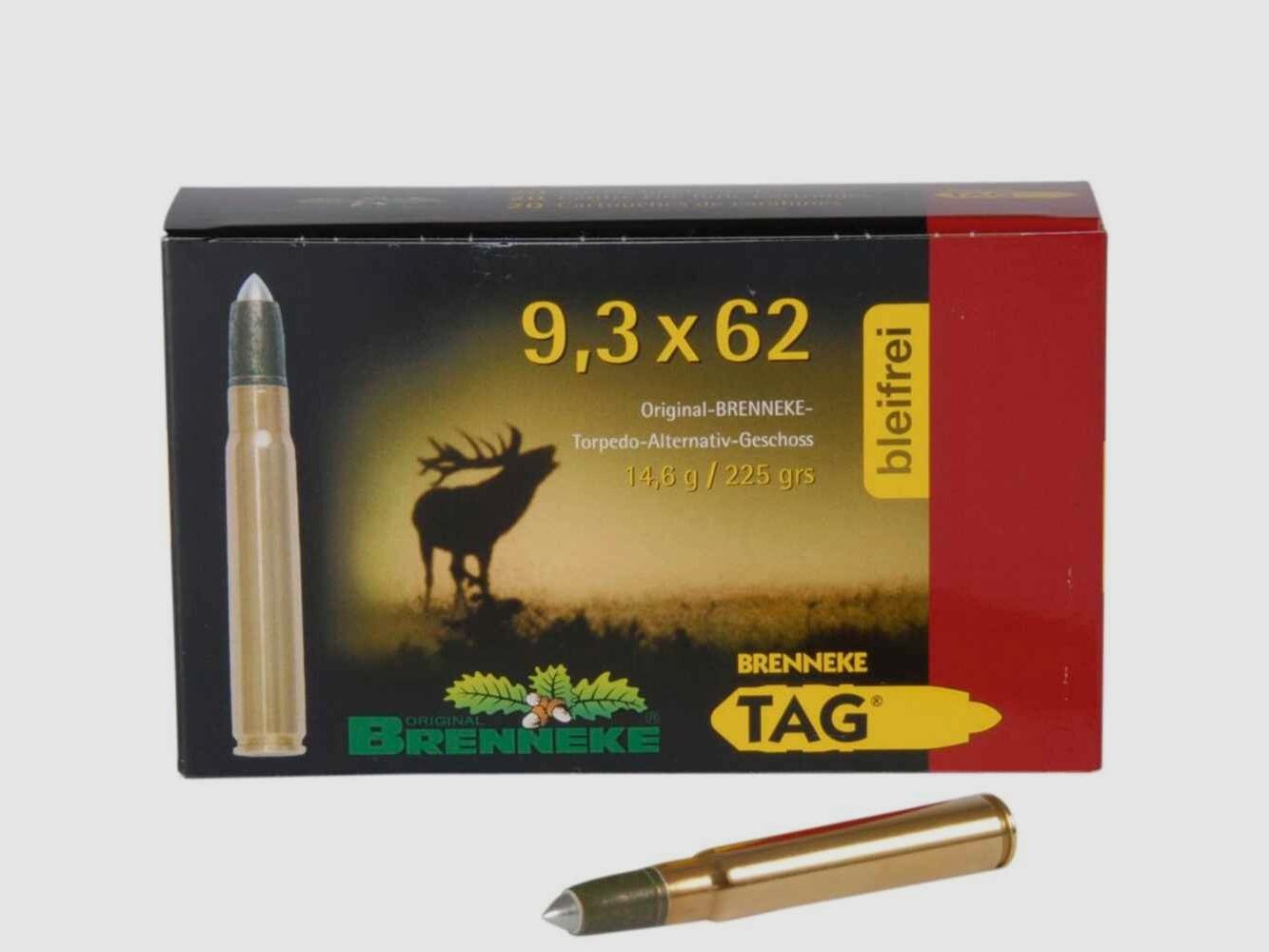 9,3x62 TAG bleifrei 14,6g/225grs. Brenneke