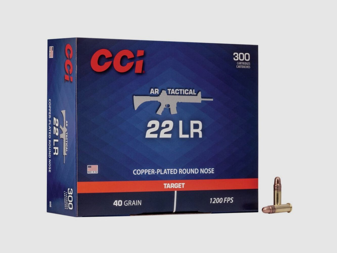 22 long rifle CCI AR Tactical 40 gr CPRN VE300