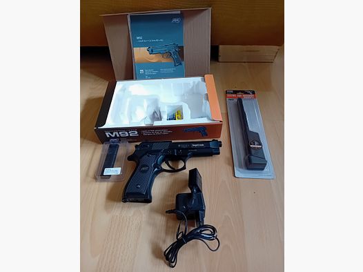 AEG Softairpistole von Beretta Modell M92 A1 Tactical, elektrisch, Kaliber 6mm BB 