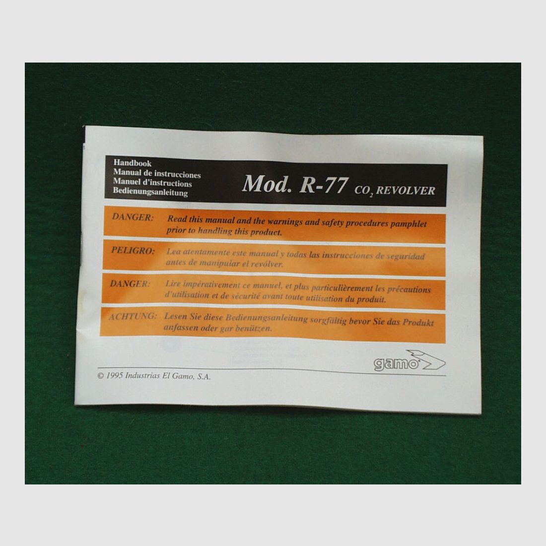 GAMO Revolver CO2 R-77 Combat 4", noir